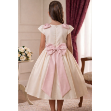 فستان حفلات مزين باللولو وفيونكات كتف 202634