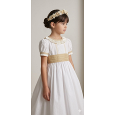 فستان "تولين"للحفلات كلاسيكي - ملكي بحزام بيج وأكمام منفوخة 202637 فستان "تولين"للحفلات كلاسيكي - ملكي بحزام بيج وأكمام منفوخة 202637