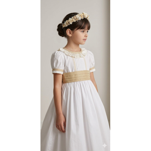 فستان "تولين"للحفلات  كلاسيكي -  ملكي بحزام بيج وأكمام منفوخة  202637