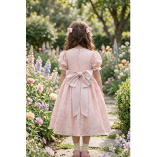 فستان تول جاكار بنقشة زهور 26043