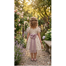 فستان ناعم مورد مع حزام تول 202639