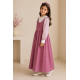 مريول مدرسي بنفسجي مع قميص مطرز الياقة والكم 1448035 مريول مدرسي بنفسجي مع قميص مطرز الياقة والكم 1448035