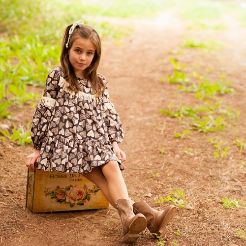 10082 فستان اسباني طبعة قلوب 