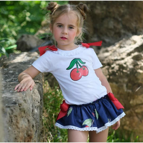 10504 تشيرت قطني مع كلوت شكل تنورة 