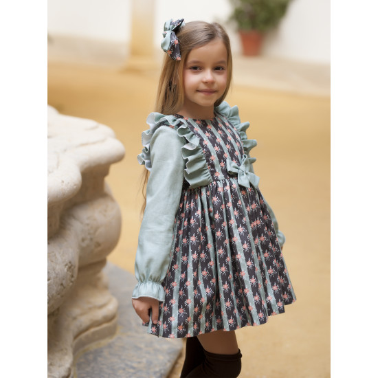 12132 فستان اسباني باكمام مزمومه 12132 فستان اسباني باكمام مزمومه