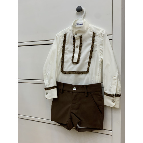 12166  بدلة ولادي أنيقة  قميص وشورت 