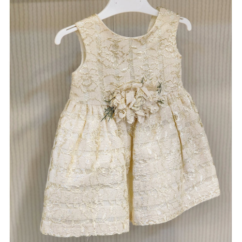 فستان اسباني  دانتيل  بيج 23123