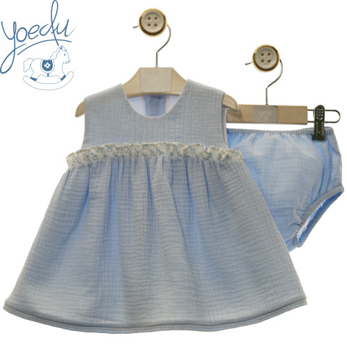 0334 طقم اسباني فستان وكلوت  