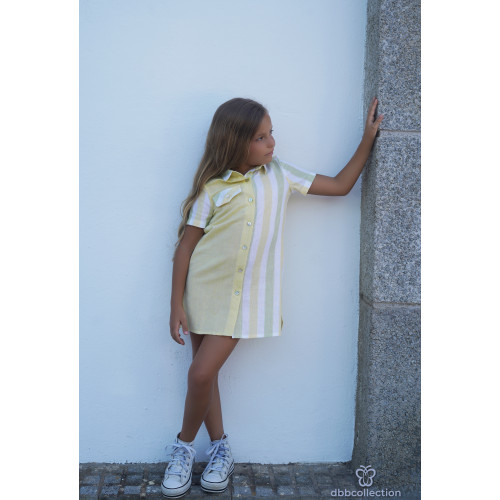 17440 فستان اسباني أصفر