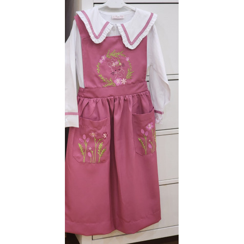 مريول مدرسي بتطريز أرنب من قطعتين 14462 مريول مدرسي بتطريز أرنب من قطعتين 14462