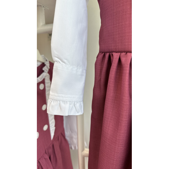 مريول مدرسي وردي متصل 144615