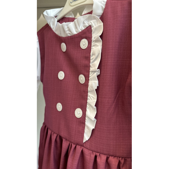 مريول مدرسي وردي متصل 144615