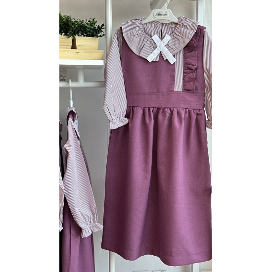 مريول مدرسي بنفسجي من قطعتين 14468