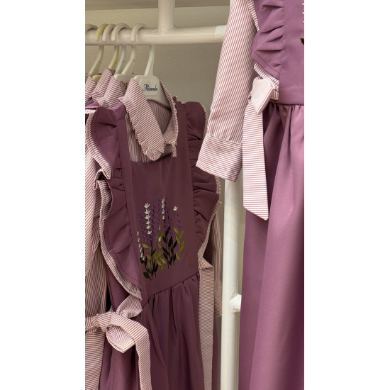 مريول مدرسي بتطريز لافندر من قطعتين 144624