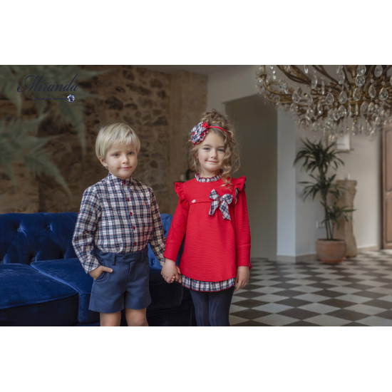 بدلة ولادي قميص كاروهات وشورت كحلي36023323 بدلة ولادي قميص كاروهات وشورت كحلي36023323