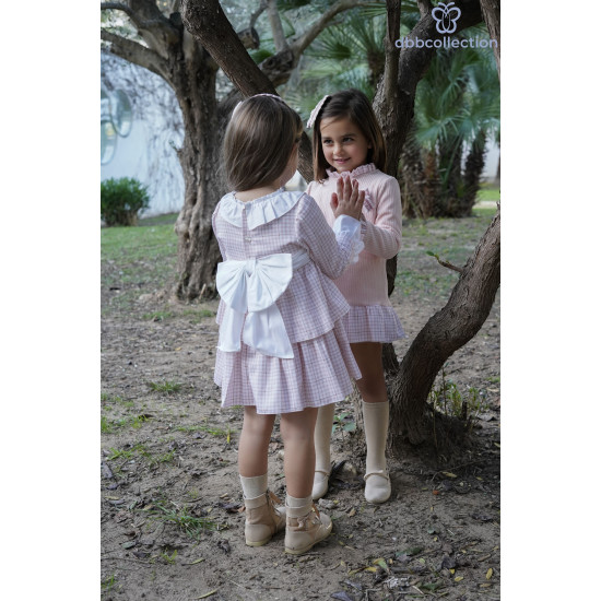 فستان اسباني وردي 20603 فستان اسباني وردي 20603