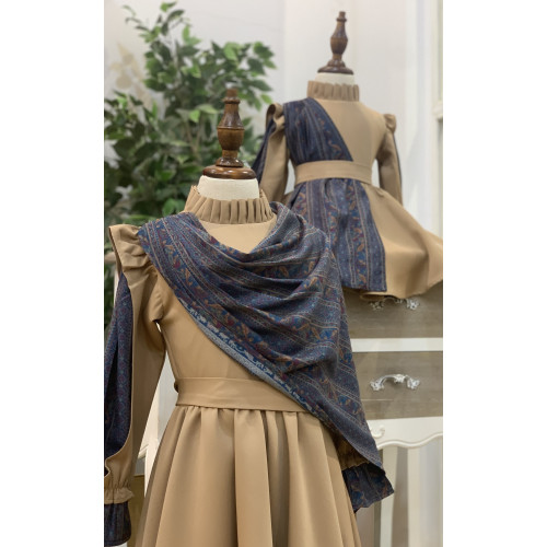 240101 فستان بيج بشال كشميري 240101 فستان بيج بشال كشميري