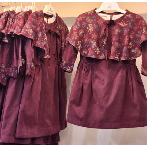 240103 فستان برغندي بشال كشميري 240103 فستان برغندي بشال كشميري