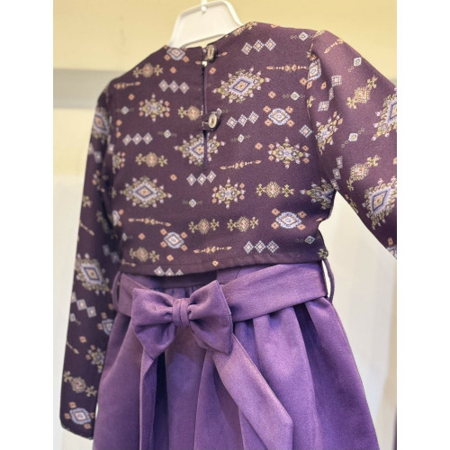 240107 فستان بنفسجي كشميري من قطعتين 240107 فستان بنفسجي كشميري من قطعتين