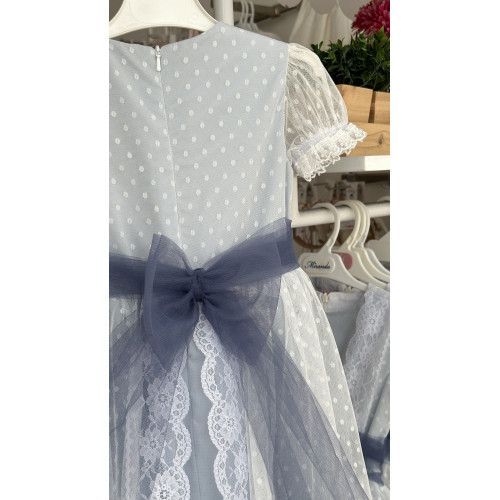 240370 فستان أزرق تول للمناسبات 240370 فستان أزرق تول للمناسبات