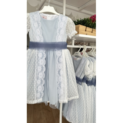 240370 فستان أزرق تول للمناسبات 240370 فستان أزرق تول للمناسبات