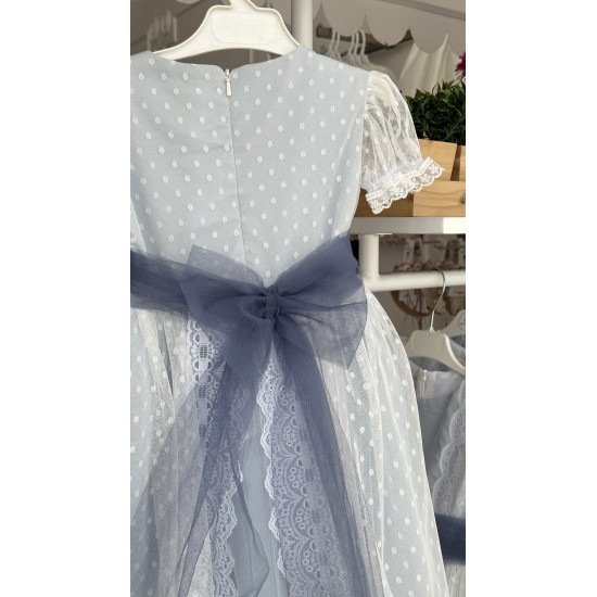 240370 فستان أزرق تول للمناسبات 240370 فستان أزرق تول للمناسبات