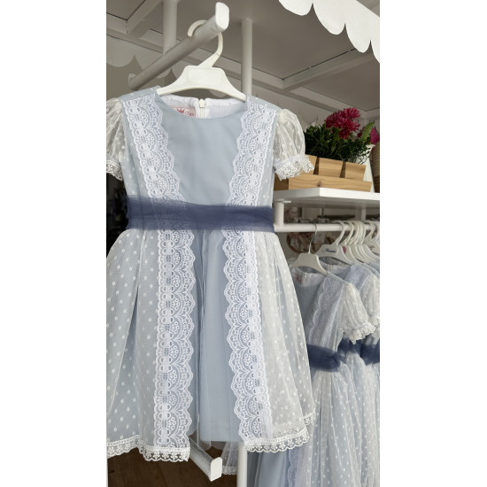 240370 فستان أزرق تول للمناسبات 240370 فستان أزرق تول للمناسبات