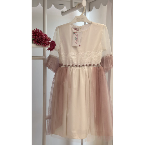 240377 فستان تول وردي للمناسبات