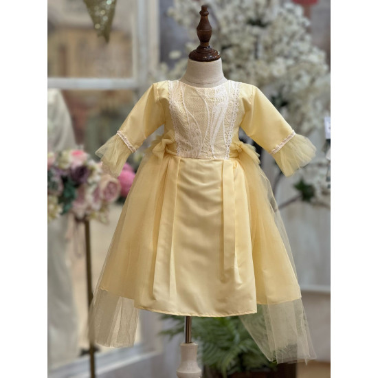 240402 فستان مناسبات اصفر 240402 فستان مناسبات اصفر