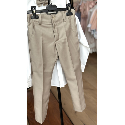 بدلة ولادي بنطلون بني من ٣ قطع240387  