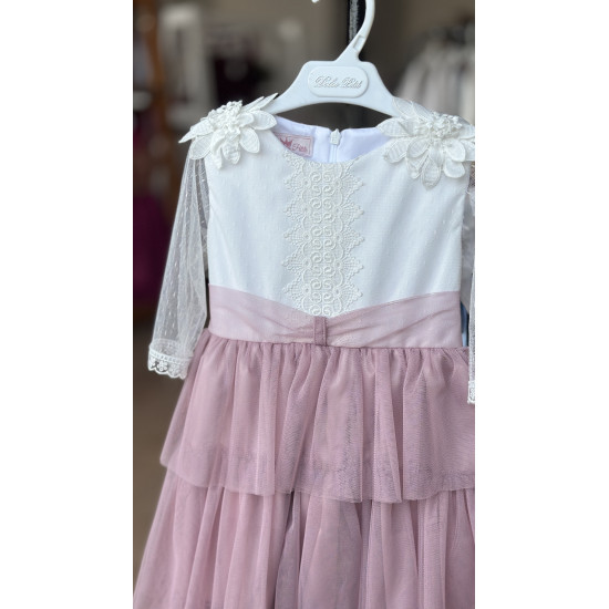 240393 فستان تل وردي للمناسبات 240393 فستان تل وردي للمناسبات