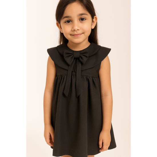 فستان أسود بياقة240505 