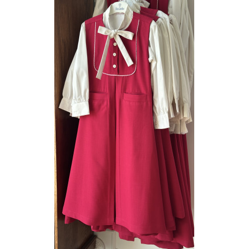 مريول مدرسي فوشي مع قميص 144713 مريول مدرسي فوشي مع قميص 144713