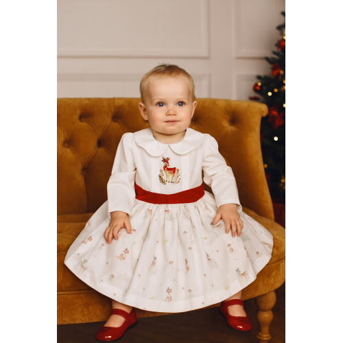 فستان بنات صغار مطرز غزال 240430 فستان بنات صغار مطرز غزال 240430