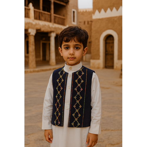 صديري شعبي للأولاد لينن مطرز 240441 صديري شعبي للأولاد لينن مطرز 240441