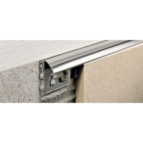 بروقرس زاوية سراميك سل استيل لمعة كروم مدورة PJACML10