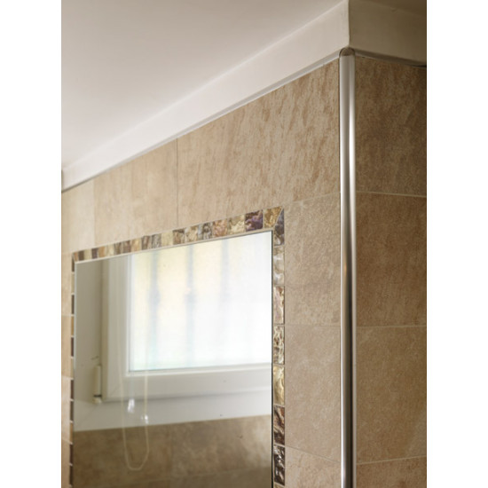 بروقرس زاوية سراميك سل استيل لمعة كروم مدورة PJACML10