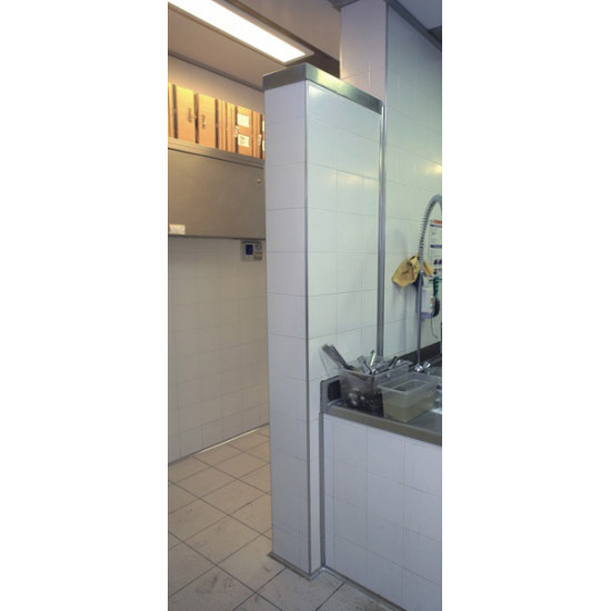 بروقرس زاوية سراميك سل استيل لمعة كروم مدورة PJACML10