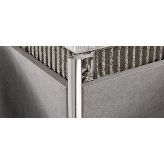 بروقرس زاوية سراميك سل استيل لمعة كروم مدورة PJACML10