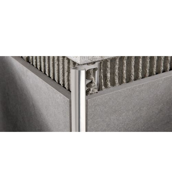 بروقرس زاوية سراميك سل استيل لمعة كروم مدورة PJACML10