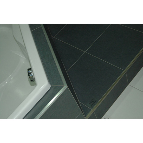 بروقرس زاوية سراميك مربعة سل استيل لمعة كروم PJQSACML10