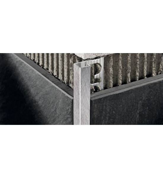 بروقرس زاوية سراميك مربعة المونيوم سلفر مشخبط PJQSBX10