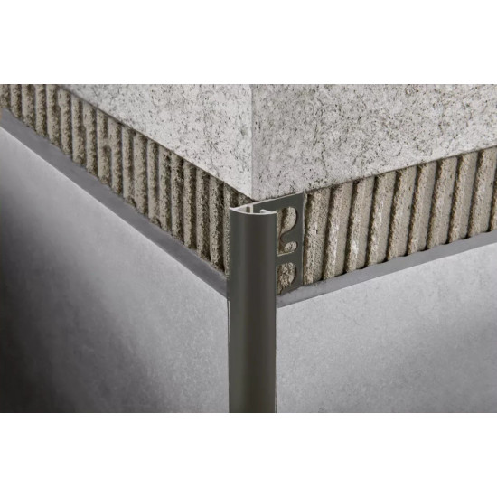 بروقريس زاوية المنيوم دائرية اسود مشخبط 12.5ملي PJNS 125