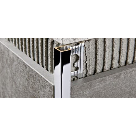 بروقرس زاوية سراميك 10ملي لميع كروم مربع PJQSOC10