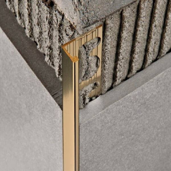 بروقرس زاوية سراميك ورخام المونيوم ذهبي 12ملي PTBO125