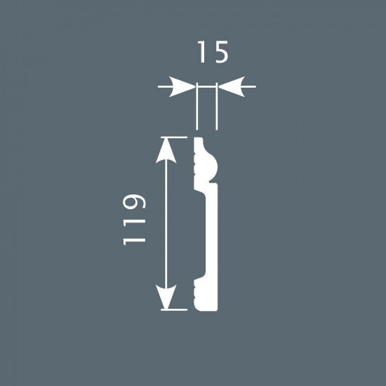 باخميس سكلو ديكور 119مم×15مم×2متر روسي P004 باخميس سكلو ديكور 119مم×15مم×2متر روسي P004