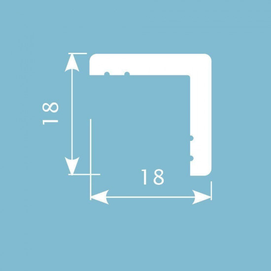 باخميس زاوية ديكور ركنية 18مم×18مم×2متر روسي A002