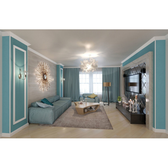 باخميس زاوية ديكور ركنية 18مم×18مم×2متر روسي A002