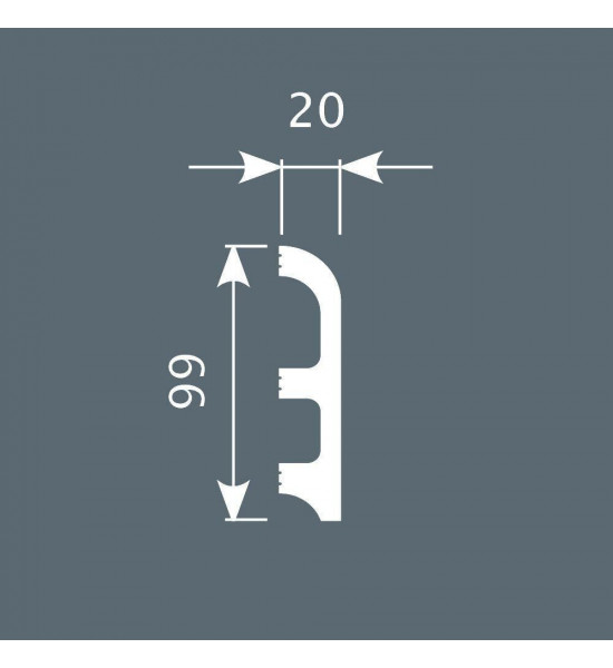 باخميس سكلو ديكور 99مم×20مم×2متر روسي P014