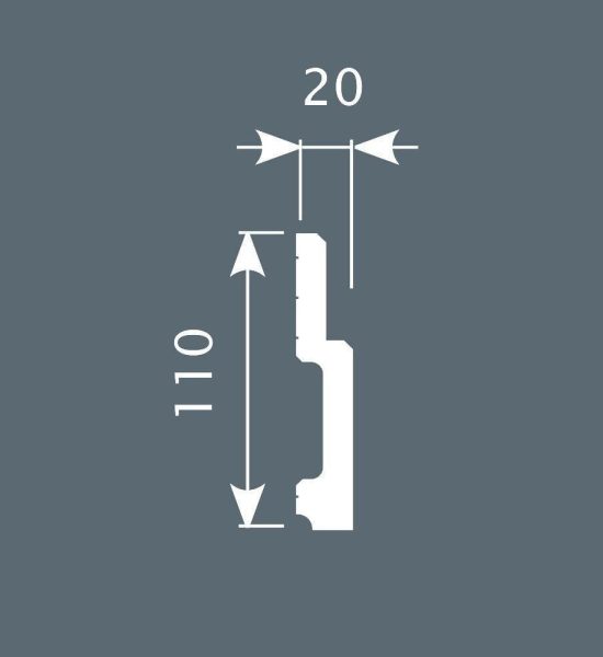 باخميس سكلو ديكور 110مم×20مم×2متر روسي P010
